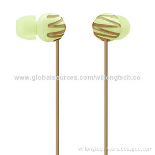 Cute Earphones for MP3 Players, High-quality TPE CableNew